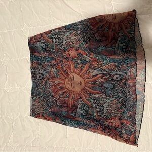 Bohemian Sun Print Skirt